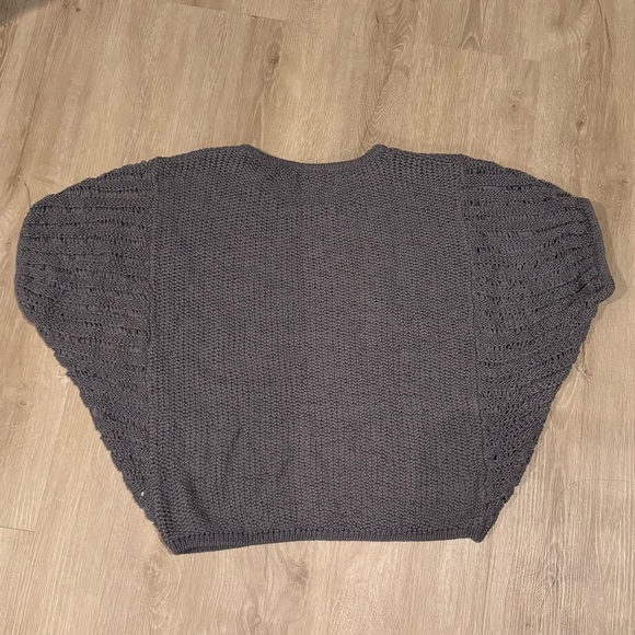 Gap Grey Open Knit Chunky Sweater - Picture 2 of 4